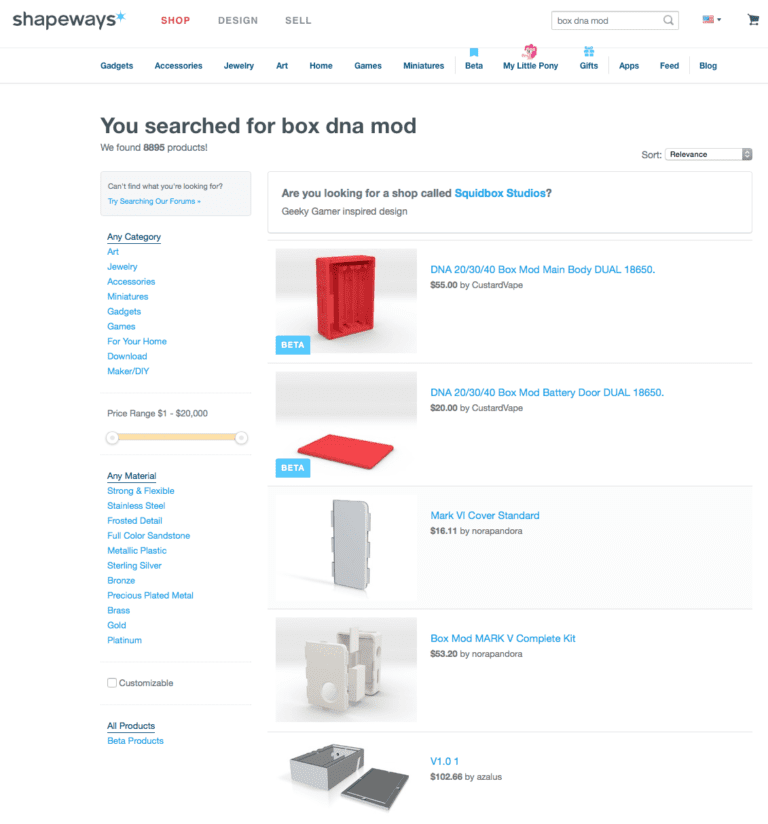SHAPEWAYS