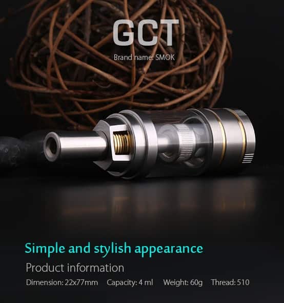 nouveau, gct, susbohm, sub-ohm, ni200, smok, smoktech, résistance, vaporshark, controleur, température, Gimlet Clouds Subohm Tank,