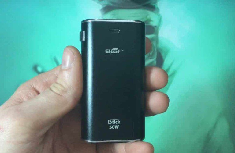 revue, review, reviewer, test, mod, box, istick, 50 watts, istick 50, eleaf, joyetech, électronique, compact, petite, puissante, bivapo, bivapo.com, pin, ressort, laiton,