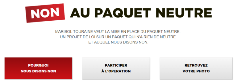 buralistes, site, cadre, campagne, cadre, paquet, neutre, etiquette, fumeur, cigarette, tueuse, non, Marisol Touraine, http://nonaupaquetneutre.fr, nonaupaquetneutre.fr, facebook,