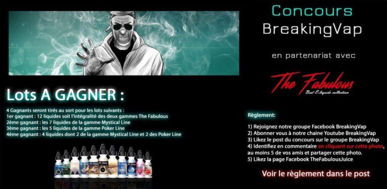 concours, the fabulous, liquide, gagner, poker line, mystical line, facebook, breakingvap,