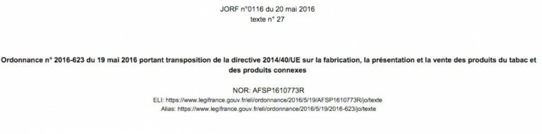 Parution Ordonnance 2016-623 du 19 mai 2016 de la TPD
