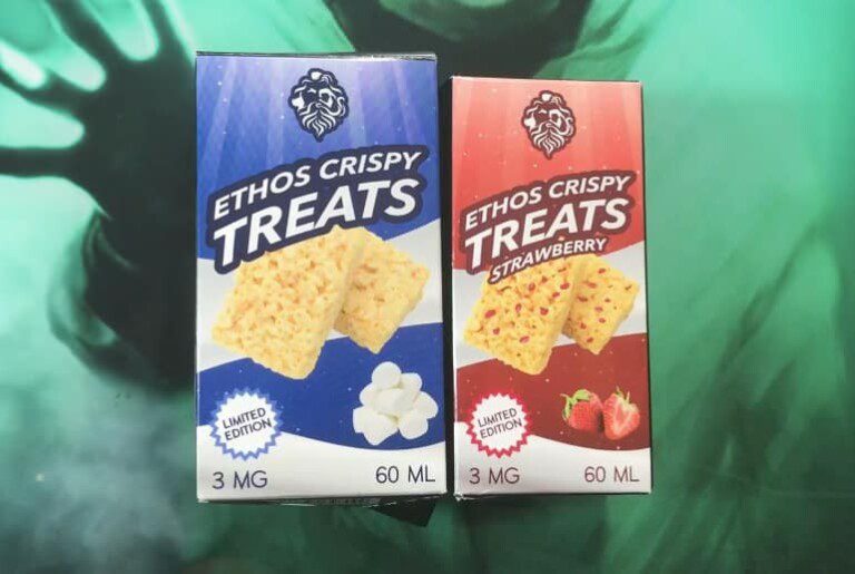 Revues Eliquides Americains les Crispy Threats de chez Ethos Vapor