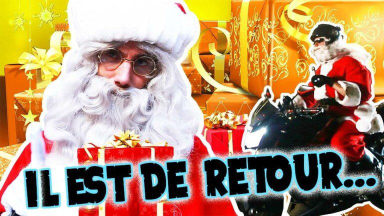 Mais que fait-il en pere noel sur une moto